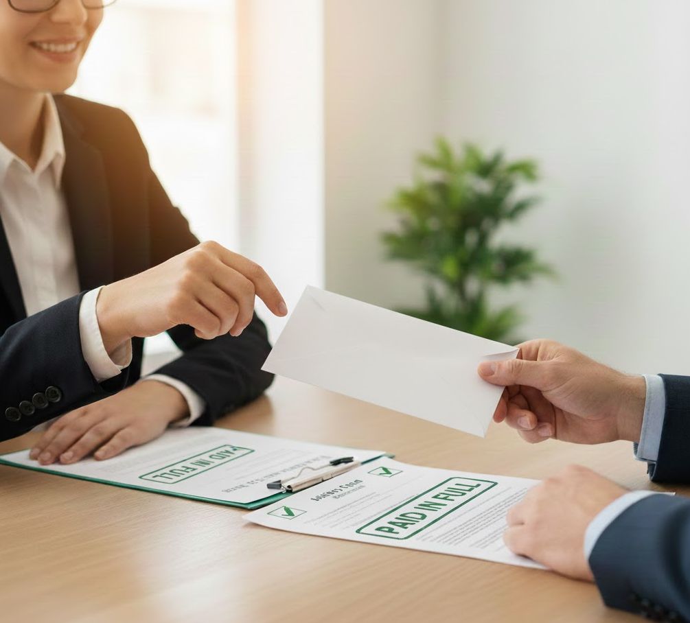 Business owner making early prepayment on business loan