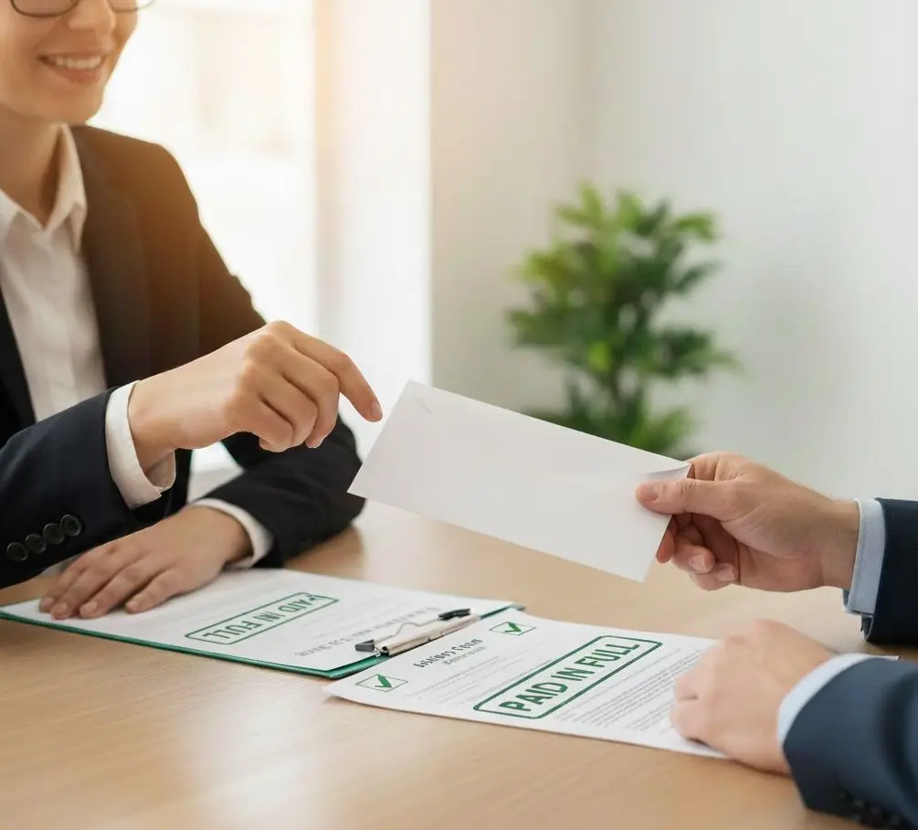 Business owner making early prepayment on business loan
