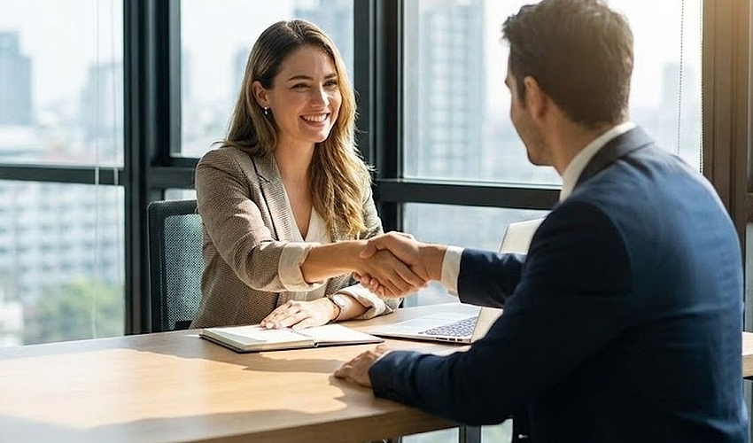 Business owner securing an unsecured business loan without collateral