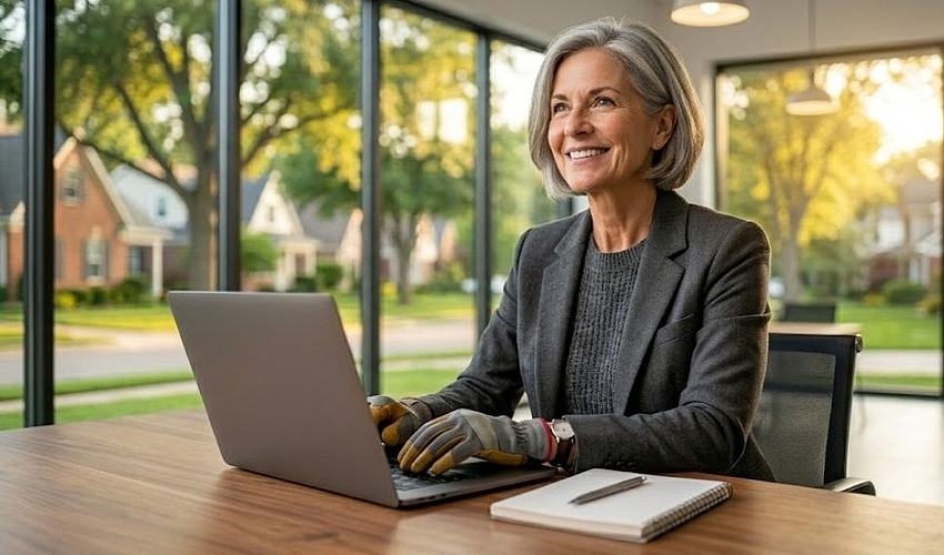 Early-stage startup owner at a desk exploring business loan options with no revenue